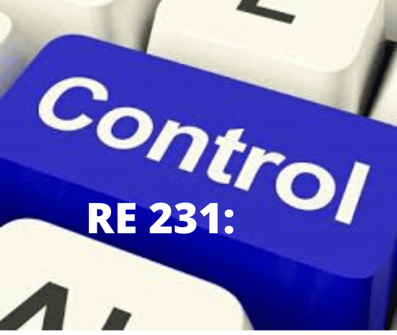 RE 231: Control