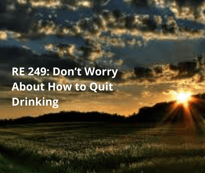 RE 249: Don’t Worry About How to Quit Drinking